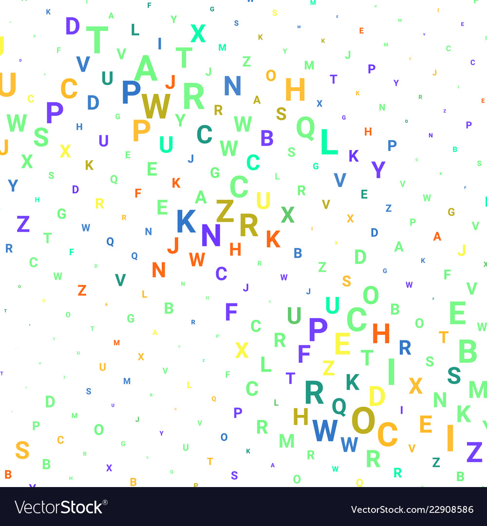 Abstract texture with letters vector image Abstract texture with letters
