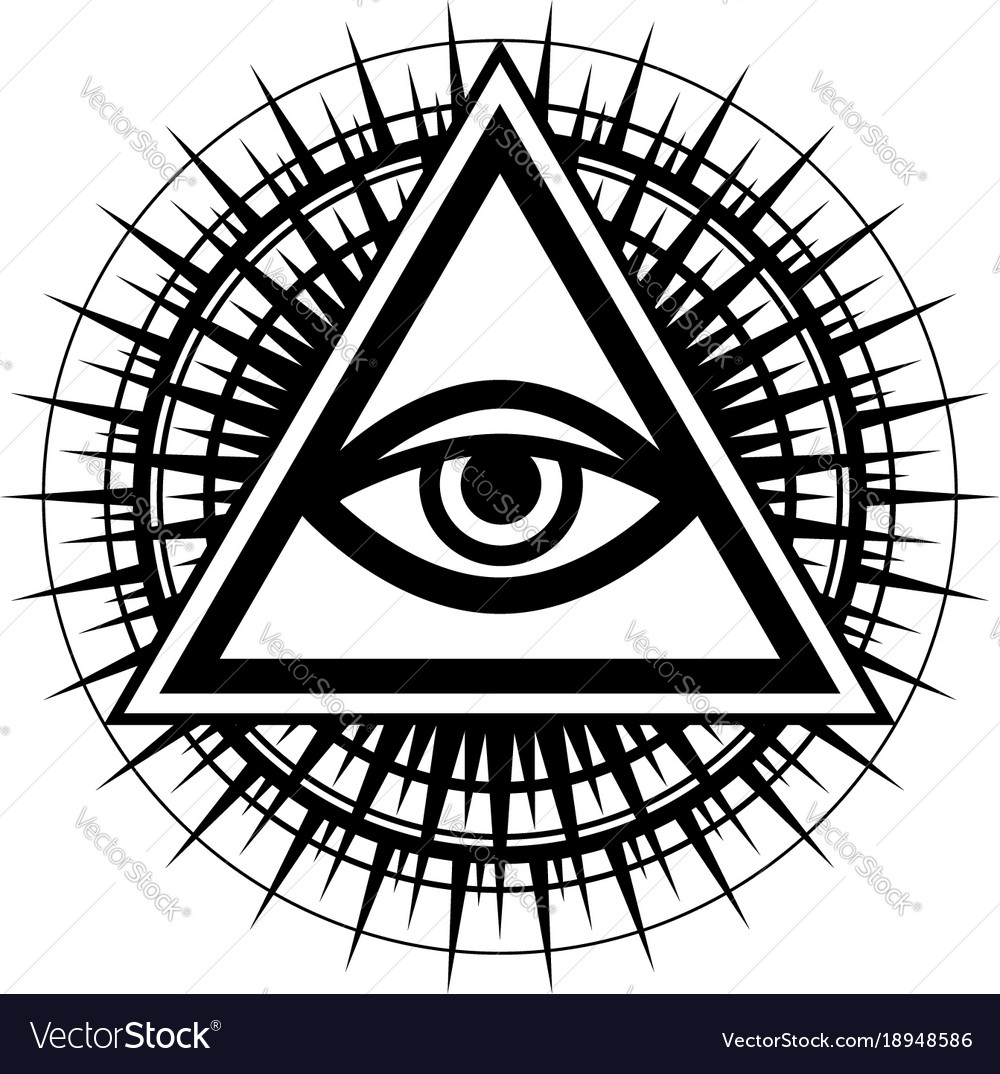 All-seeing eye eye providence Royalty Free Vector Image