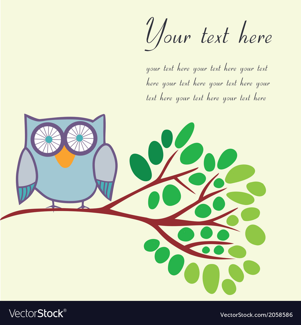 Bird on a branch with place for your text
