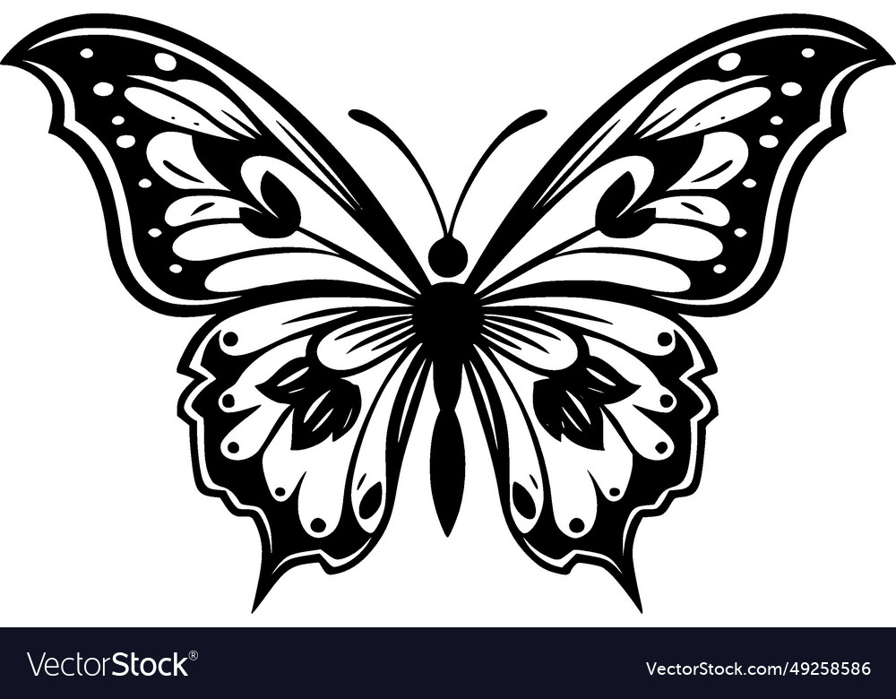 Butterfly - minimalist and simple silhouette Vector Image