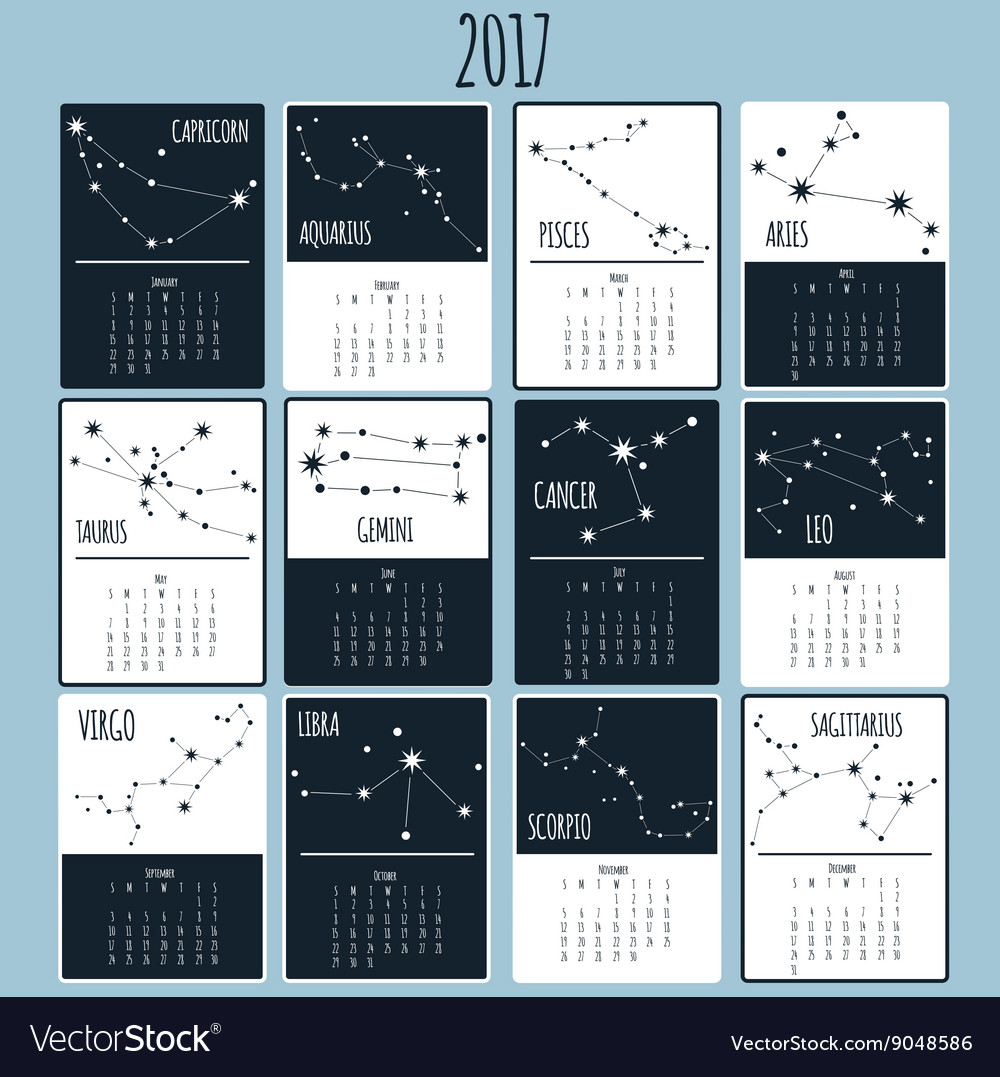 Calendar 2017 week starts from sunday