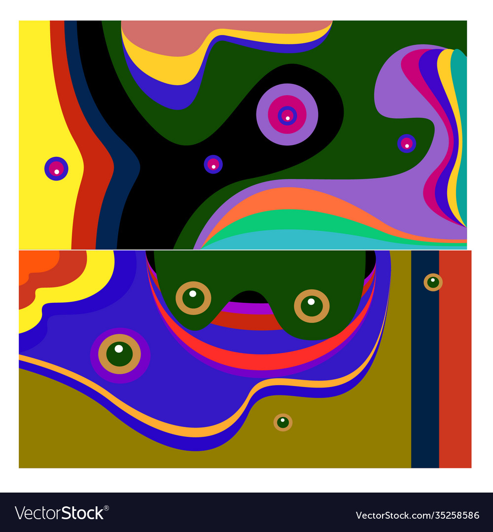 Colorful geometric and curve background pattern