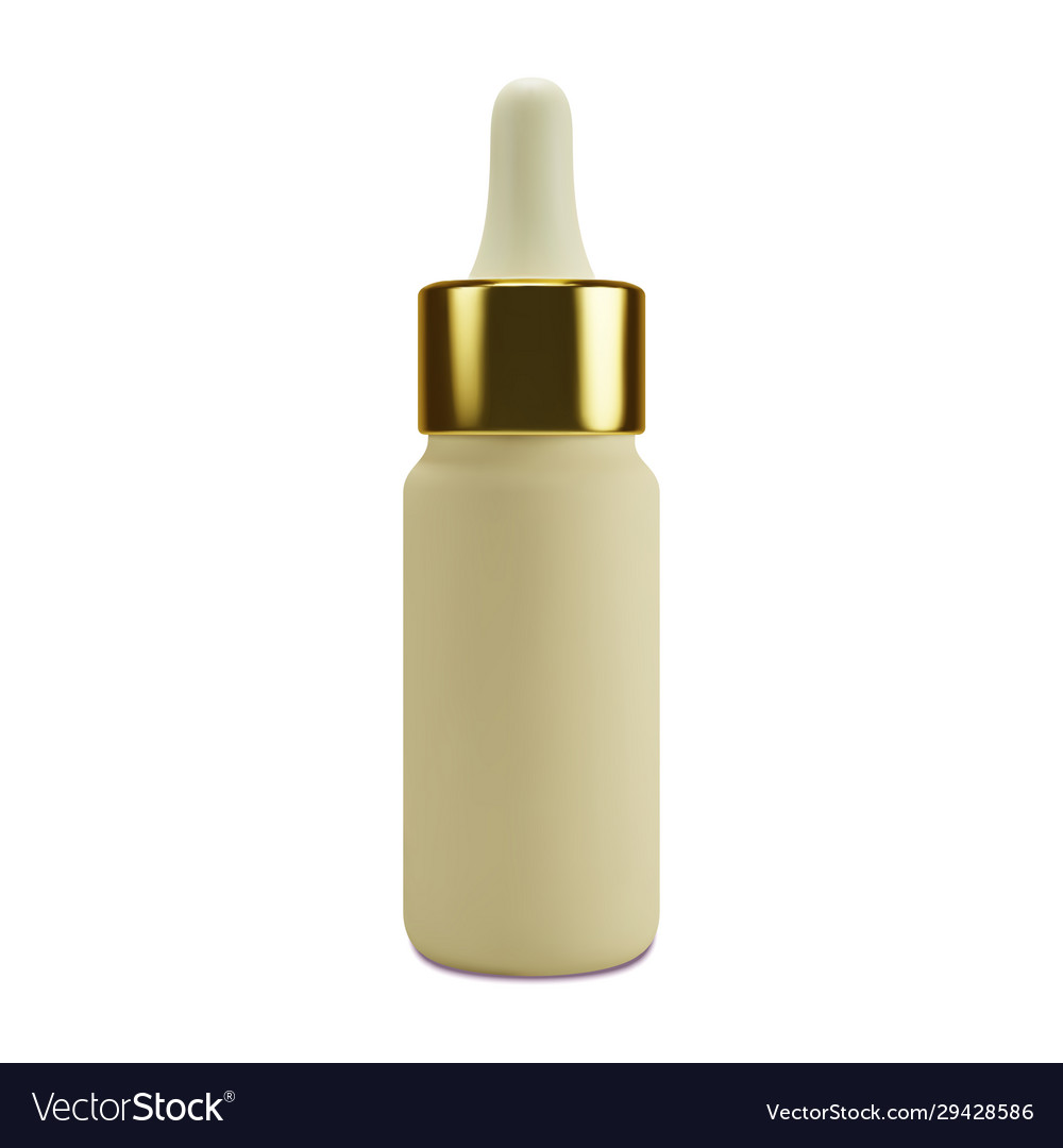 Cosmetic package with a gold cap for cream foams