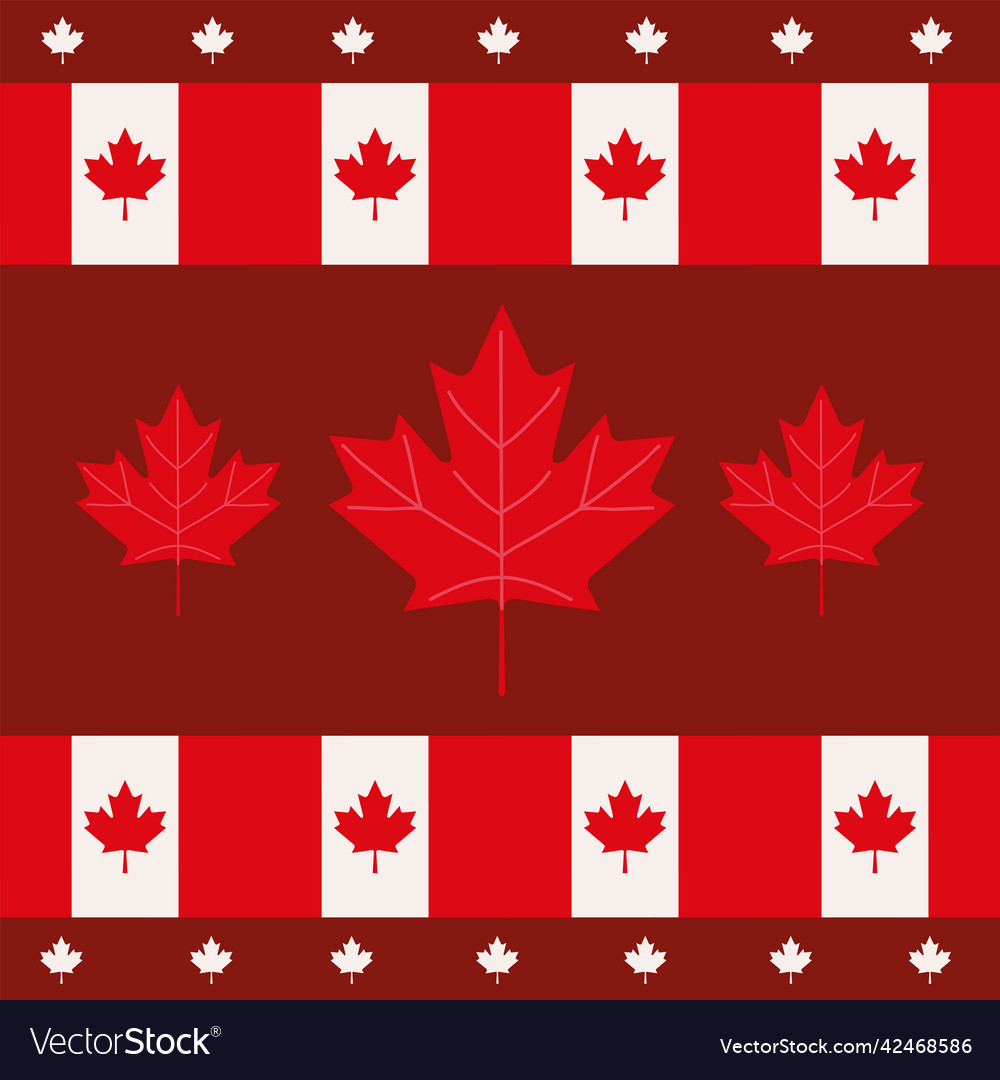 Flag of canada day Royalty Free Vector Image - VectorStock