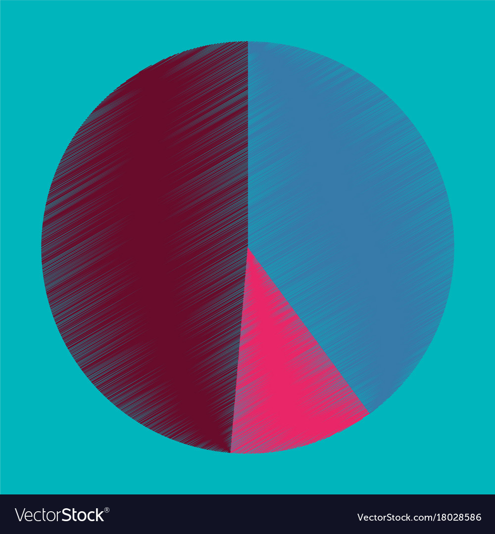 Flat shading style icon pie chart