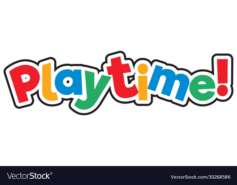 Font design template for word play time in many