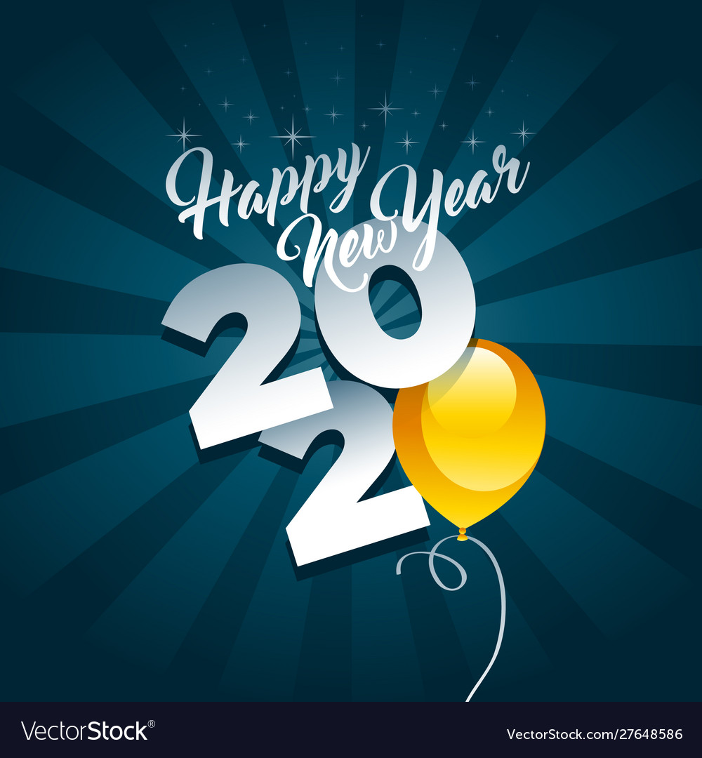 Happy new year 2020 Royalty Free Vector Image - VectorStock