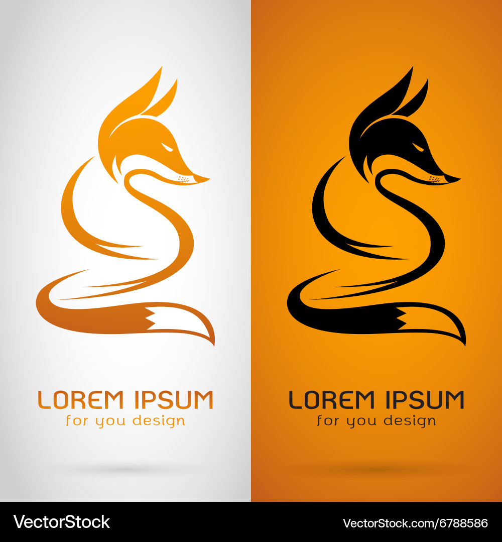 Image of an fox design Royalty Free Vector Image