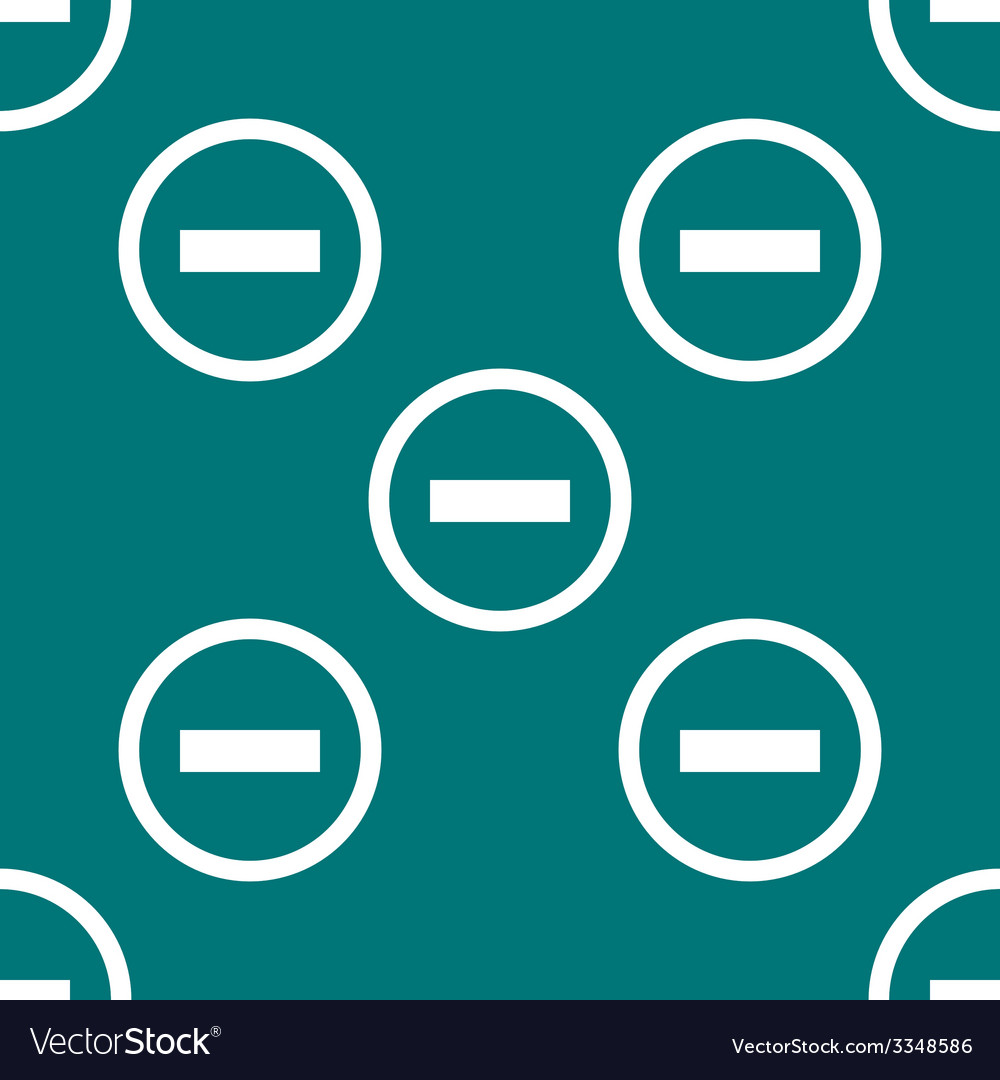 Minus web icon flat design seamless pattern