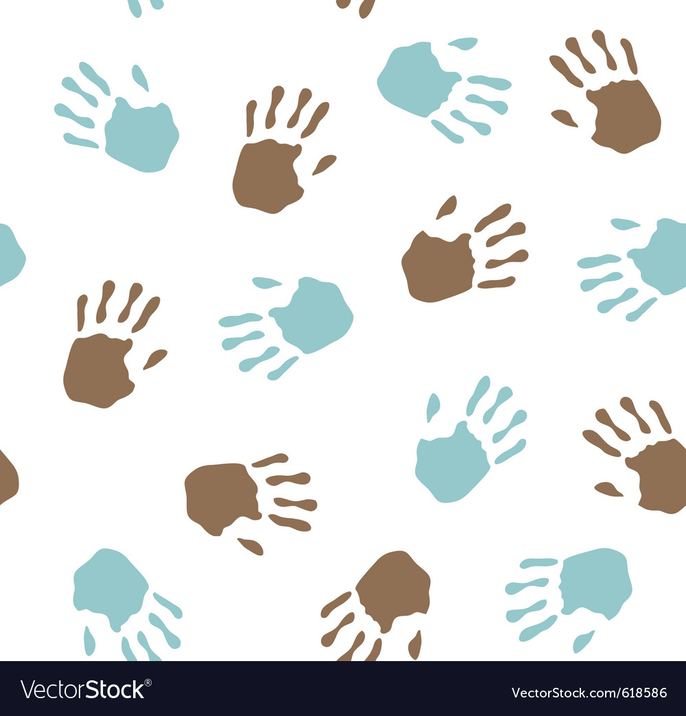 Seamless pattern - imprint hands