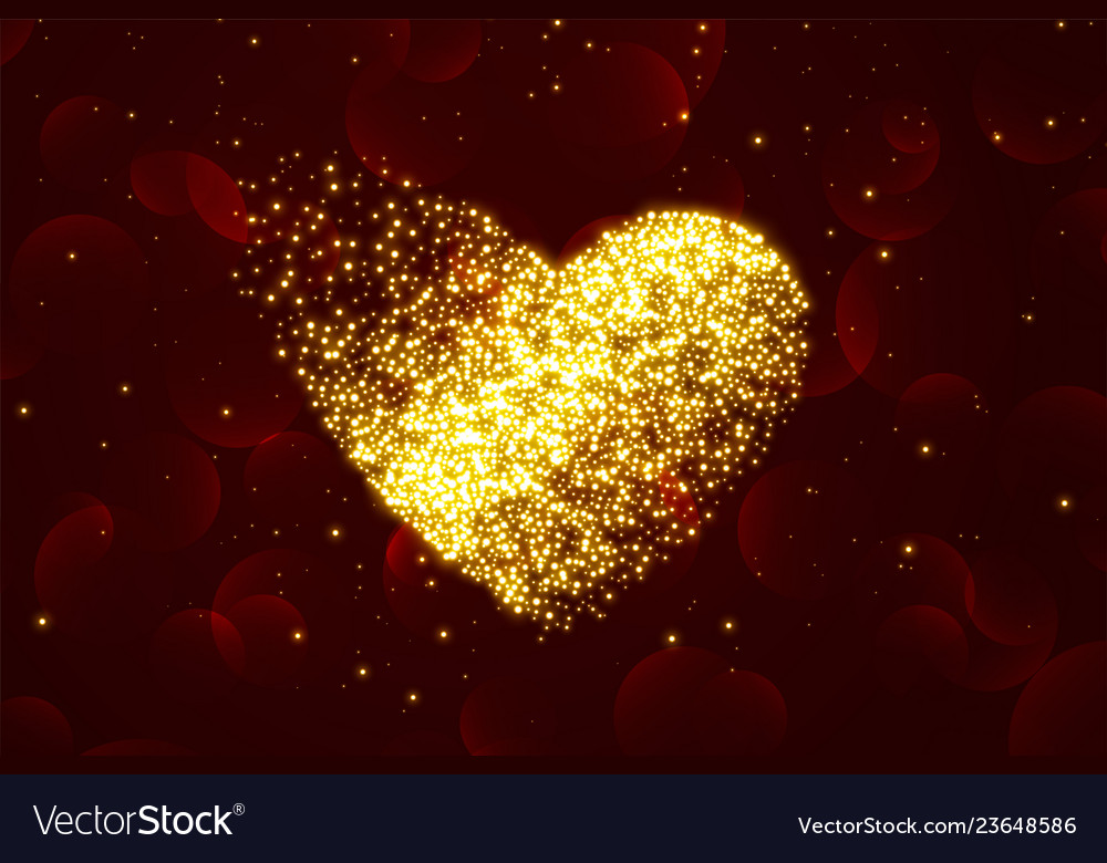 Shiny particle hearts background for valentines