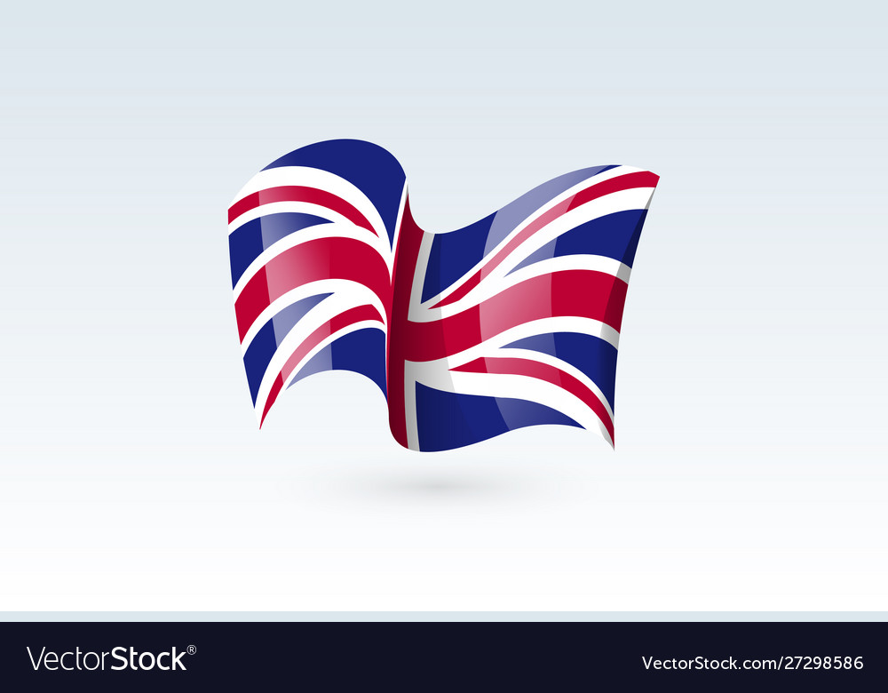 Waving flag icon national symbol fluttered Vector Image