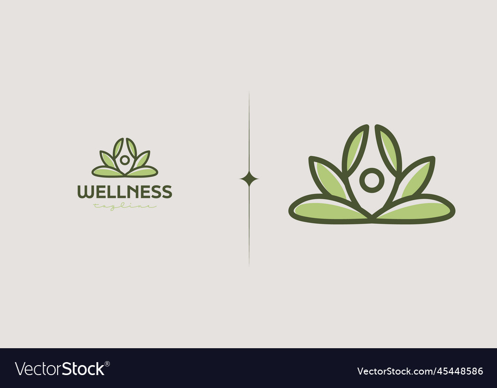 Yoga leaf logo template universal creative