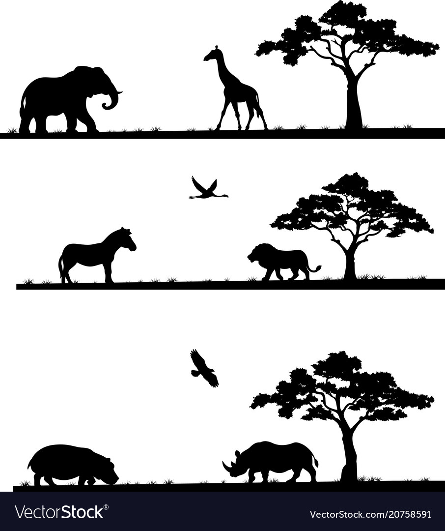 Animal Banner Silhouettes - Wildlife Set