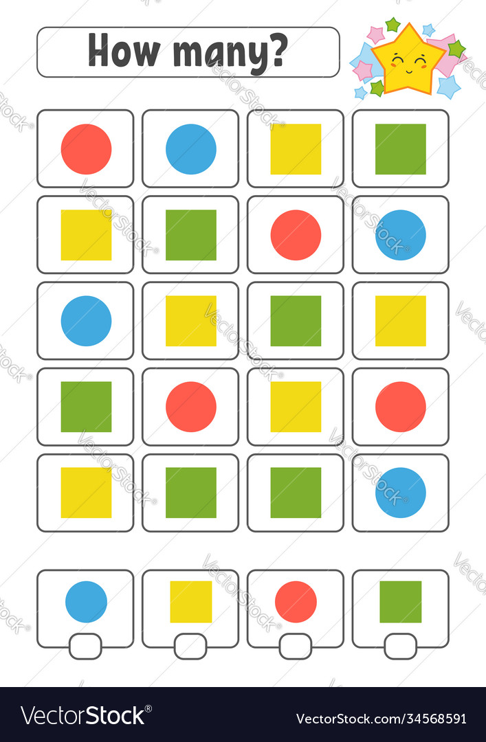 Counting game for children happy characters