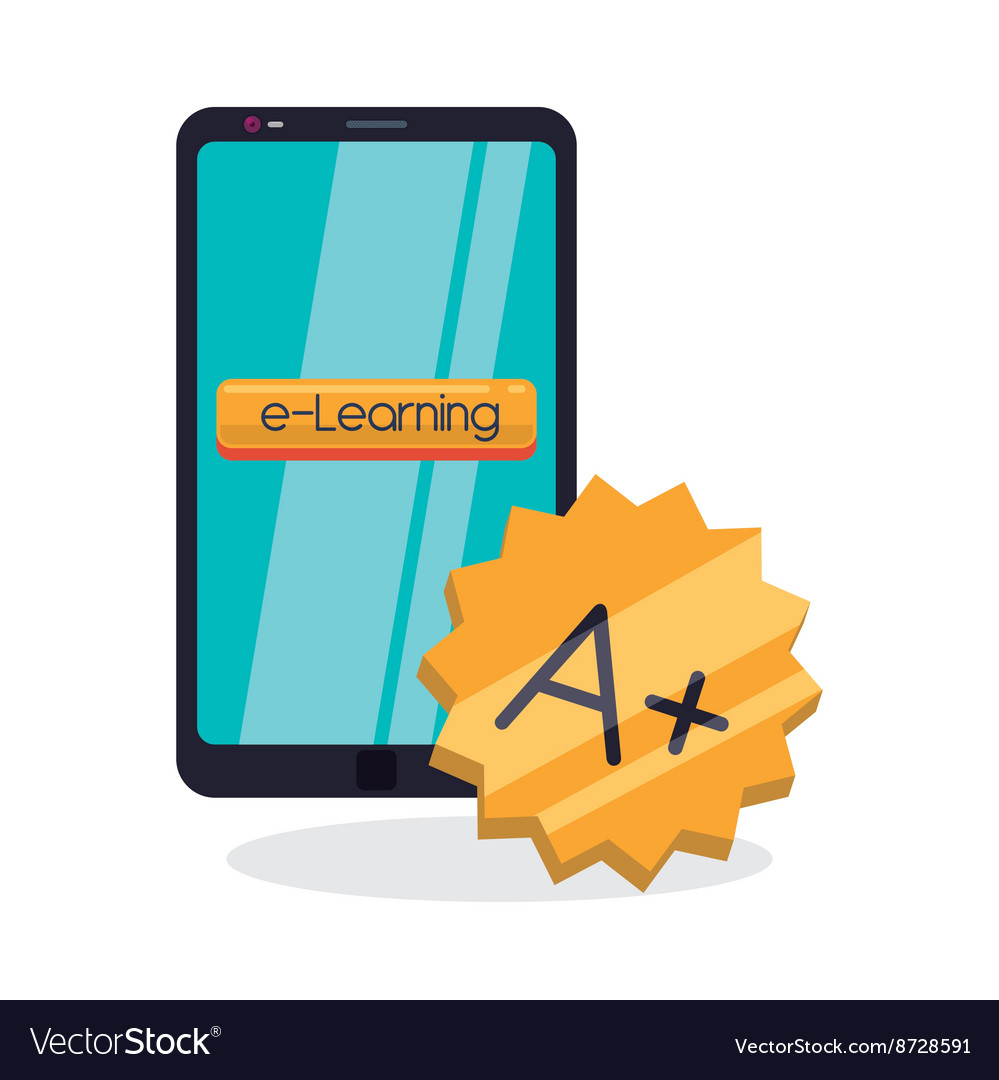 E-learning design education icon online concept