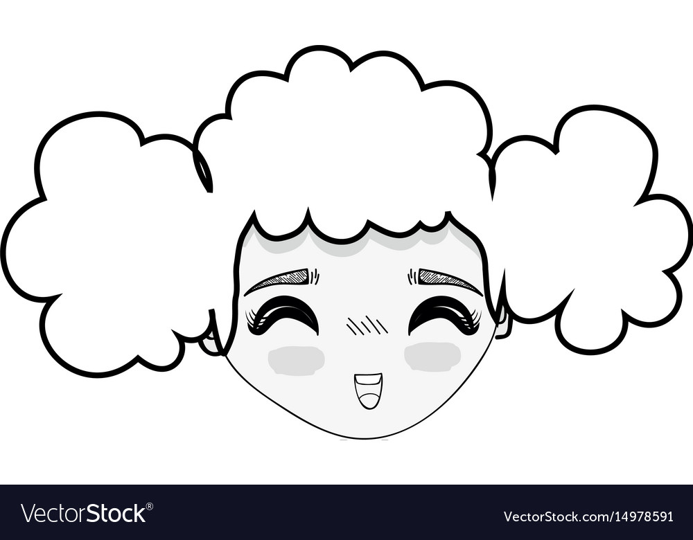 Figure Pretty Girl Face With Hairstyle Royalty Free Vector