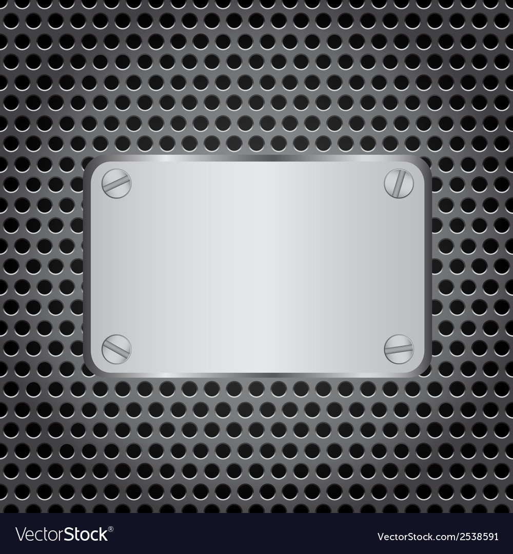 Metal label grid background