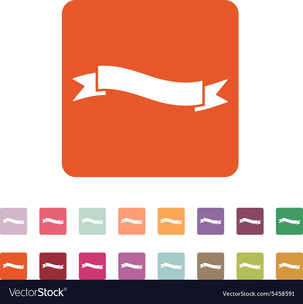 Ribbon icon symbol flat