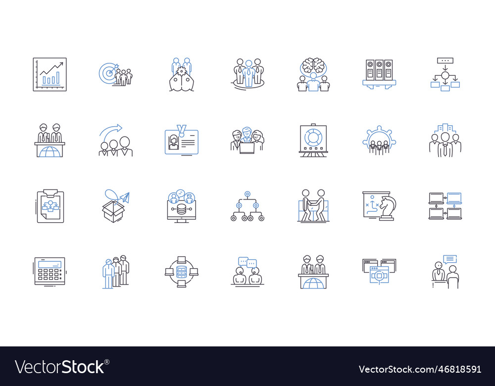Skill enhancement line icons collection learning
