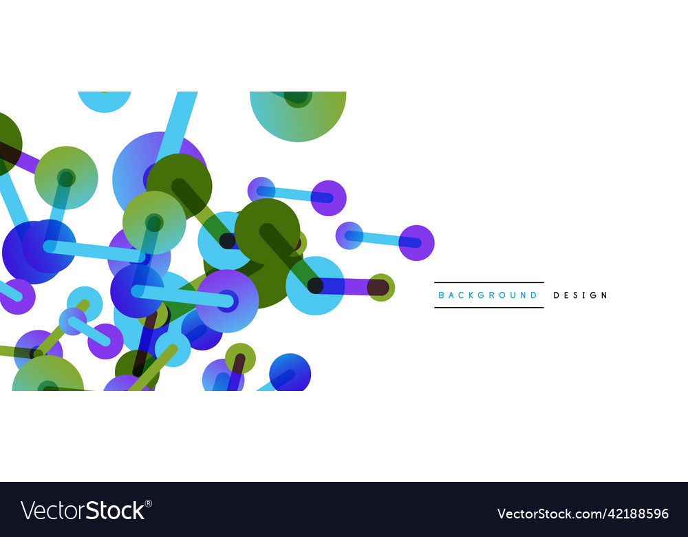 Abstract background round dots connected by lines Vector Image Abstract background round dots connected by lines