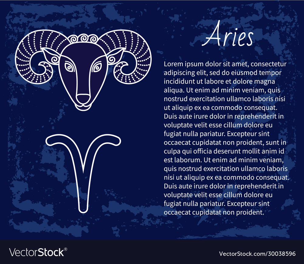 Aries astrology element for horoscope zodiac sign Vector Image