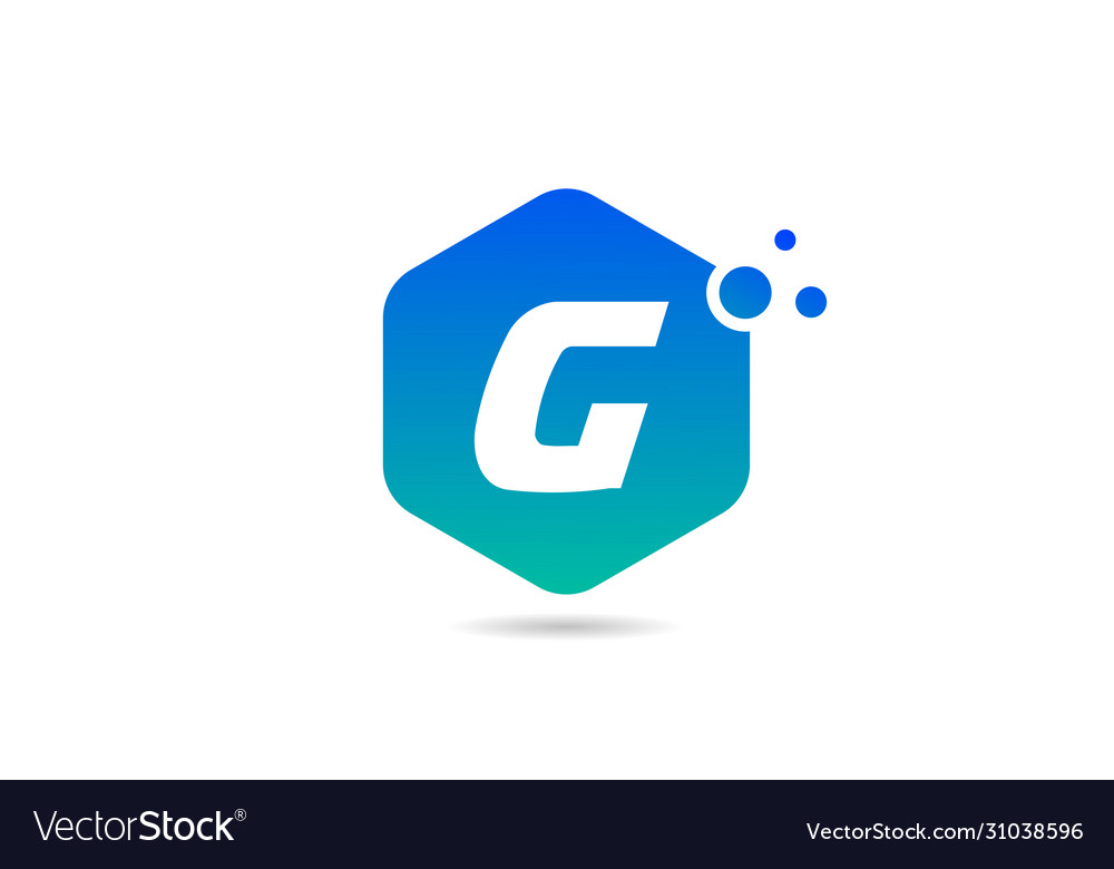 Blue G Letter Logo - Geometrische Form