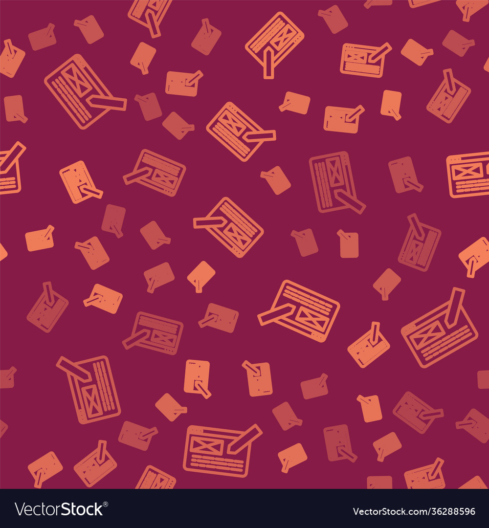 Brown line ui or ux design icon isolated seamless vector image Brown line ui or ux design icon isolated seamless