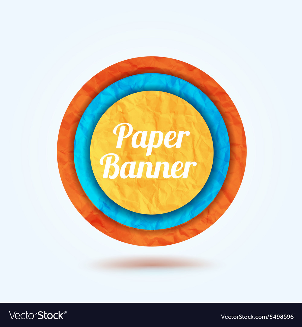 Colorful paper banner background for your text Vector Image