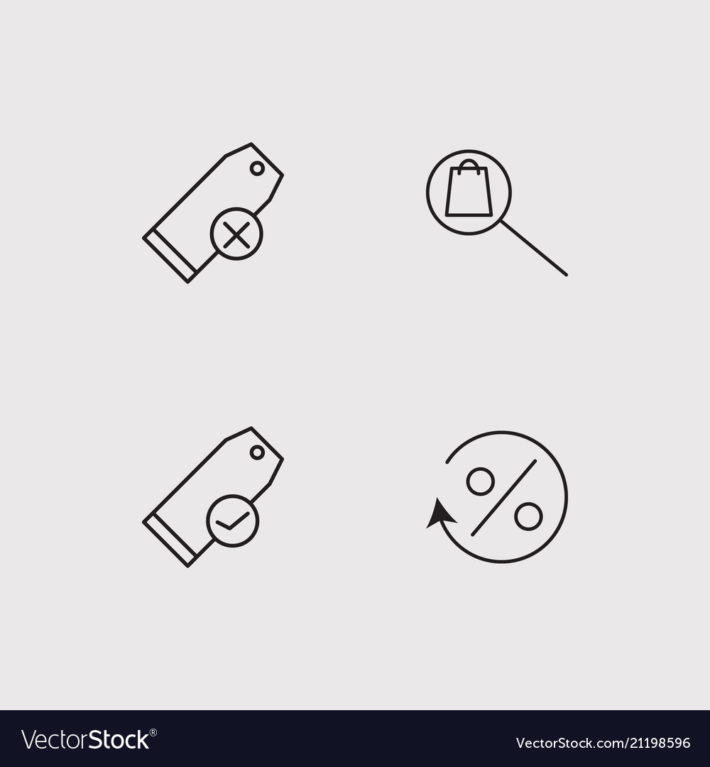 Commerce simple linear icons set outlined