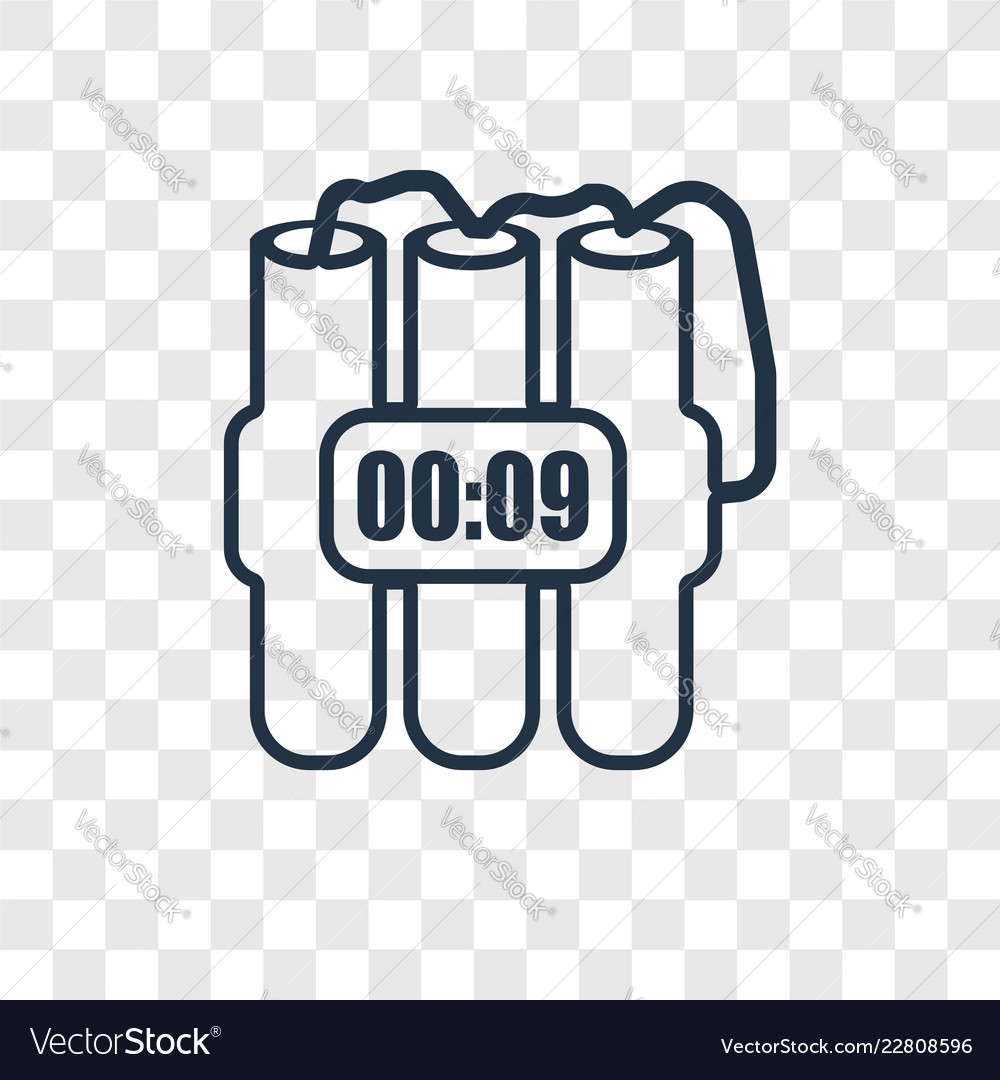 Dinamite concept linear icon isolated