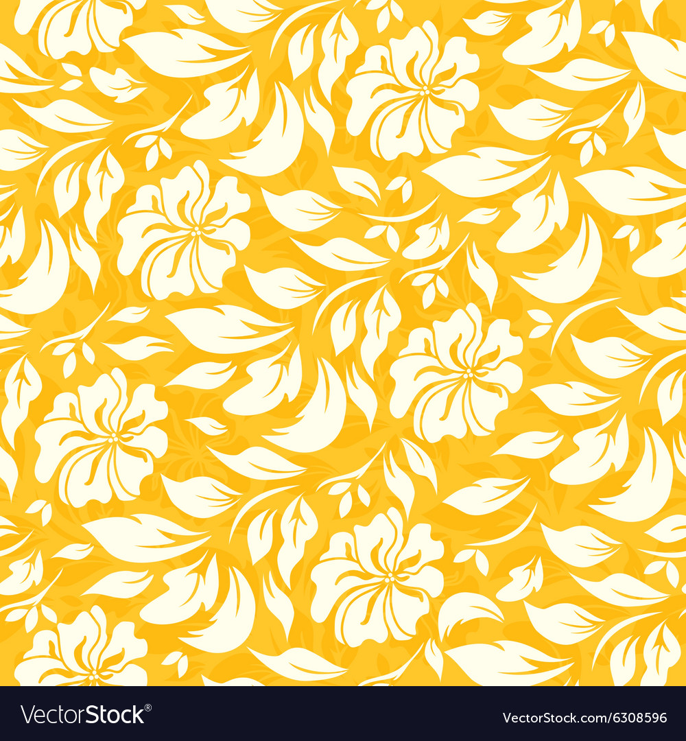 Floral Seamless Pattern - Yellow