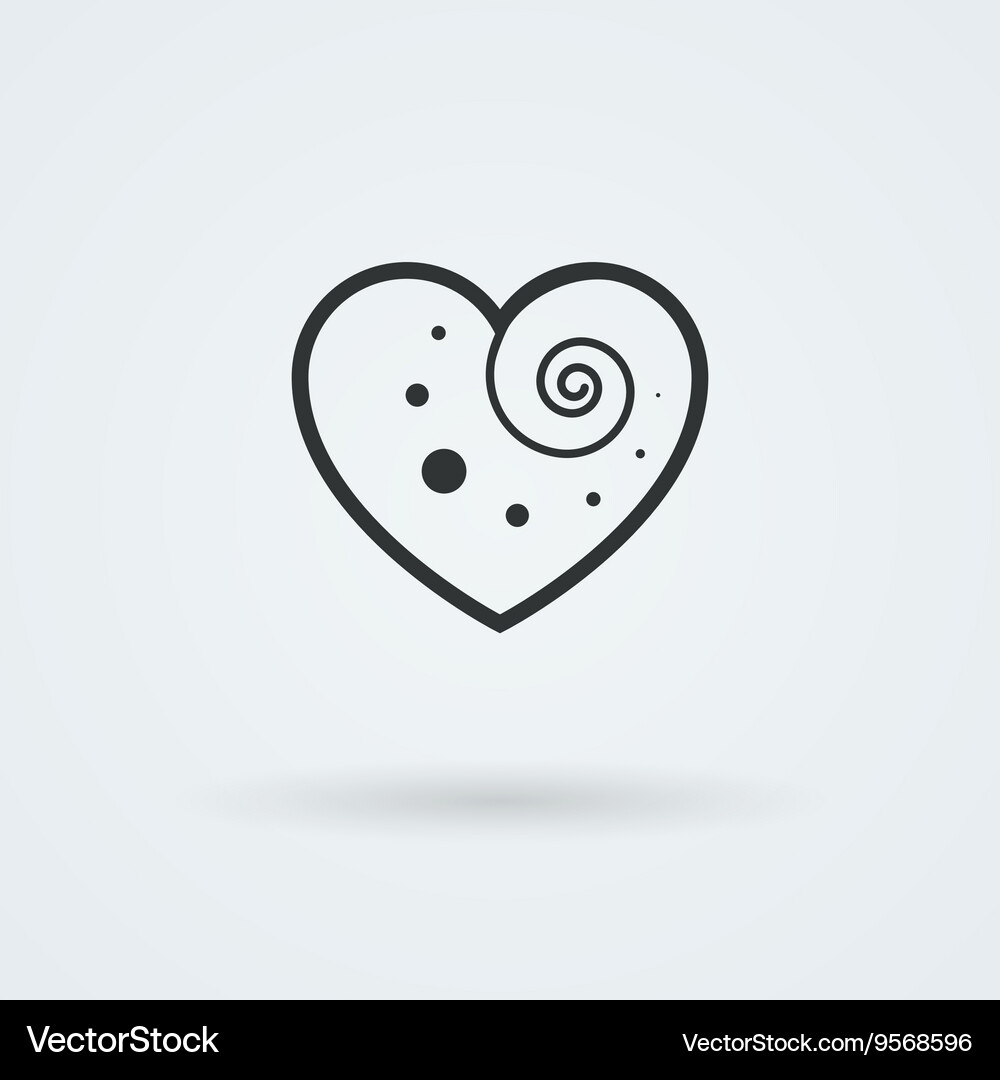 Heart icon single object symbol Royalty Free Vector Image