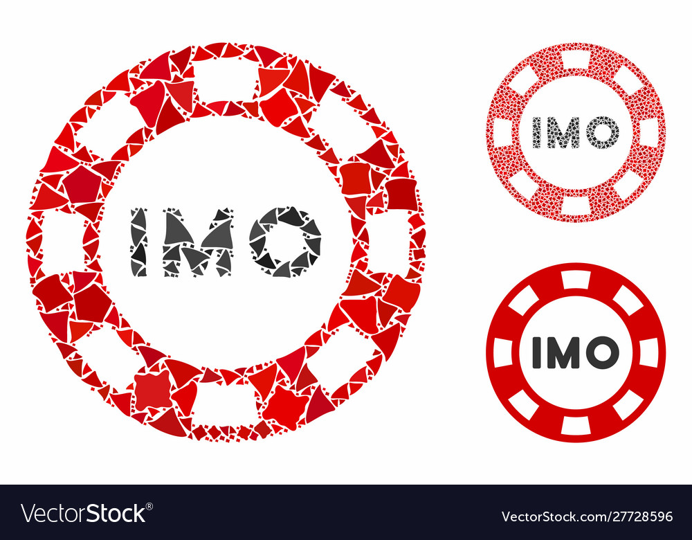 Imo token composition icon irregular items Vector Image Imo token composition icon irregular items