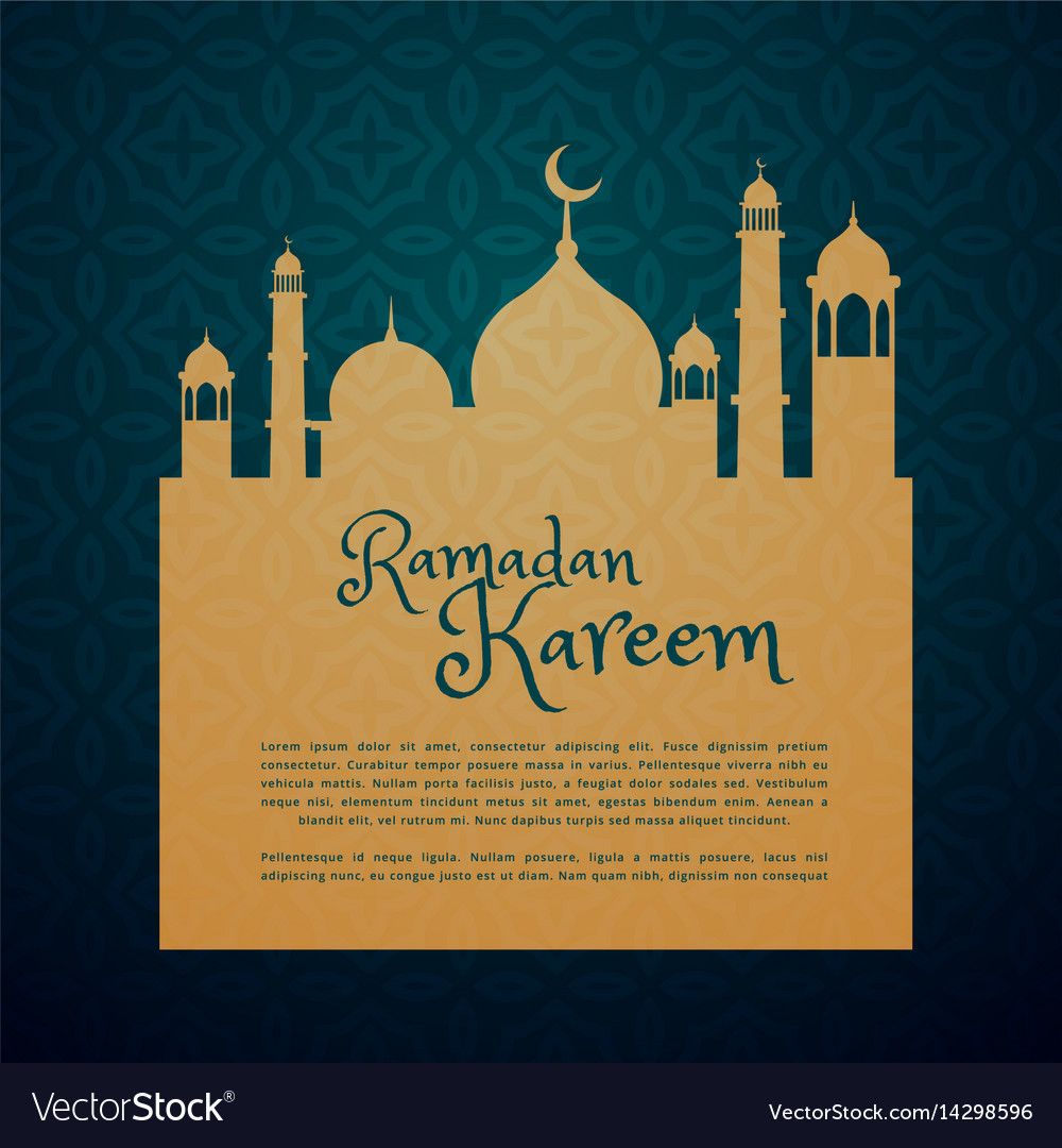 Islamic festival ramadan greeting card Royalty Free Vector