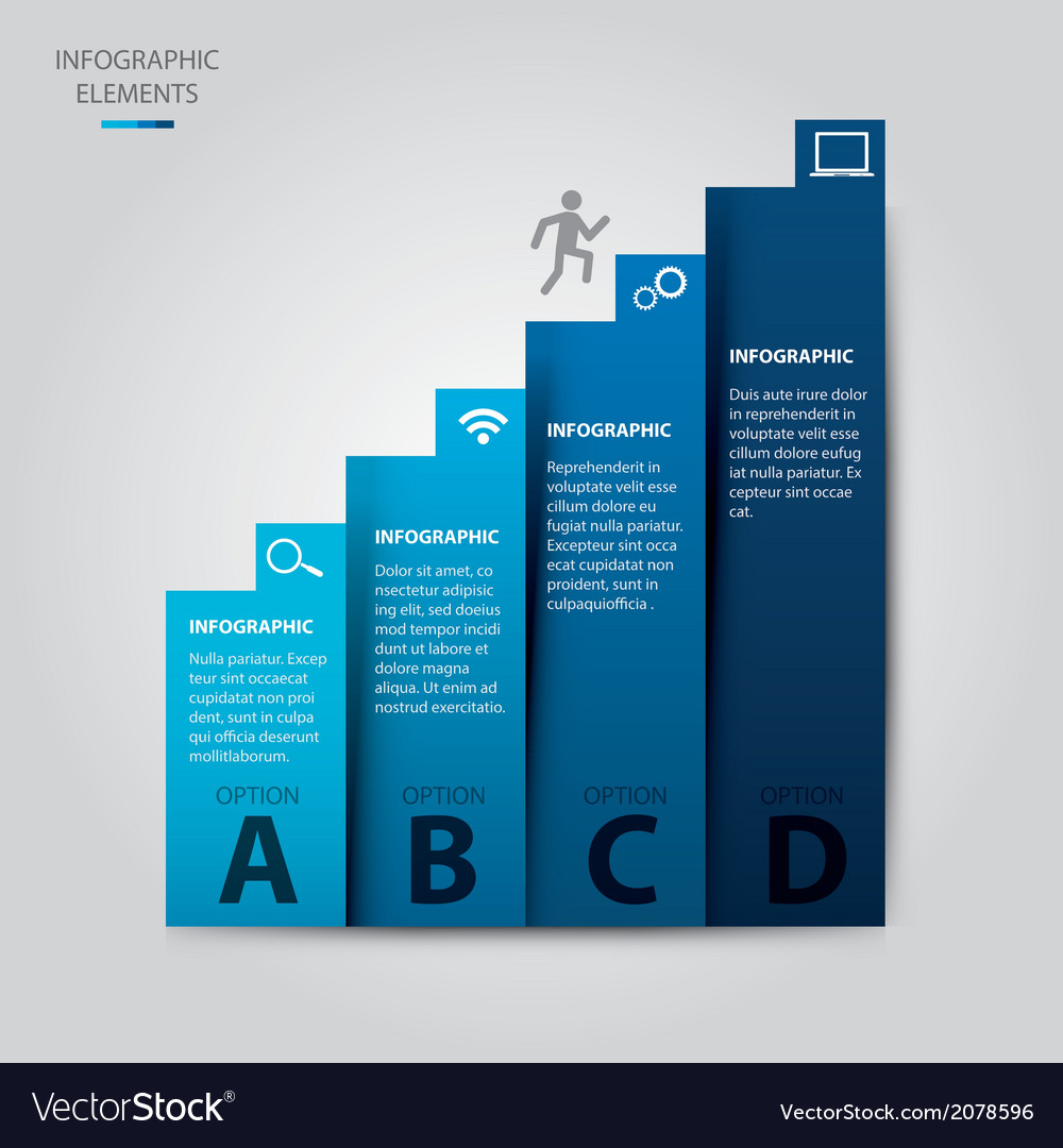 Ladder Success Infographic Royalty Free Vector Image