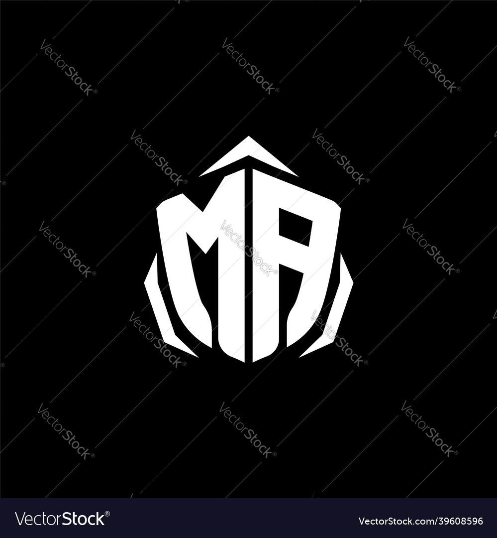Ma monogram shield shape style