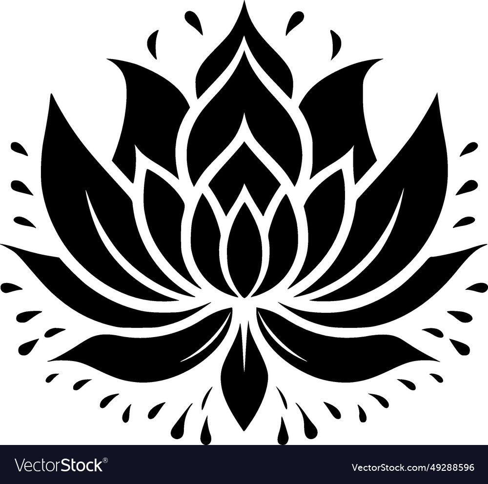 Mandala - black and white isolated icon