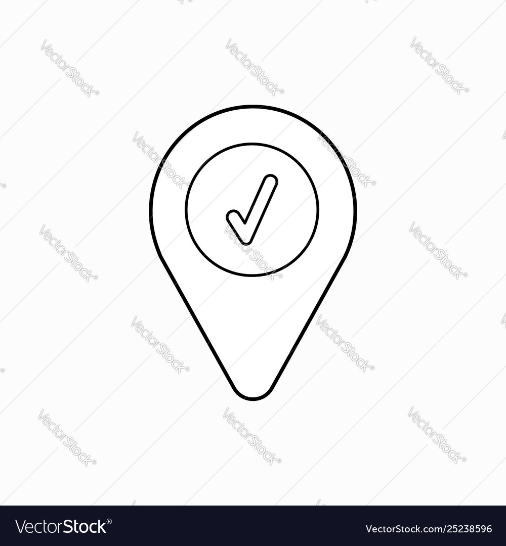 Kartenpointer mit Checkmark Icon