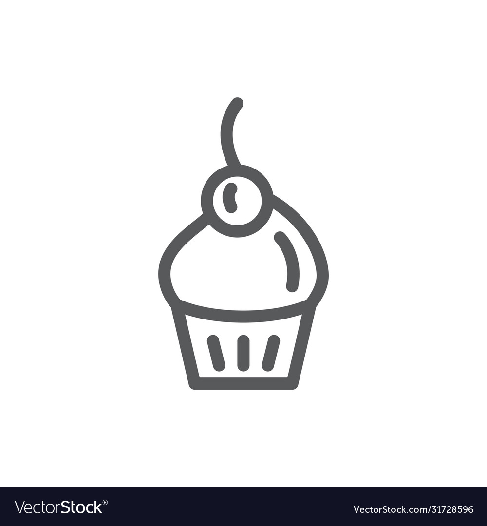 Muffin editable icon - thin