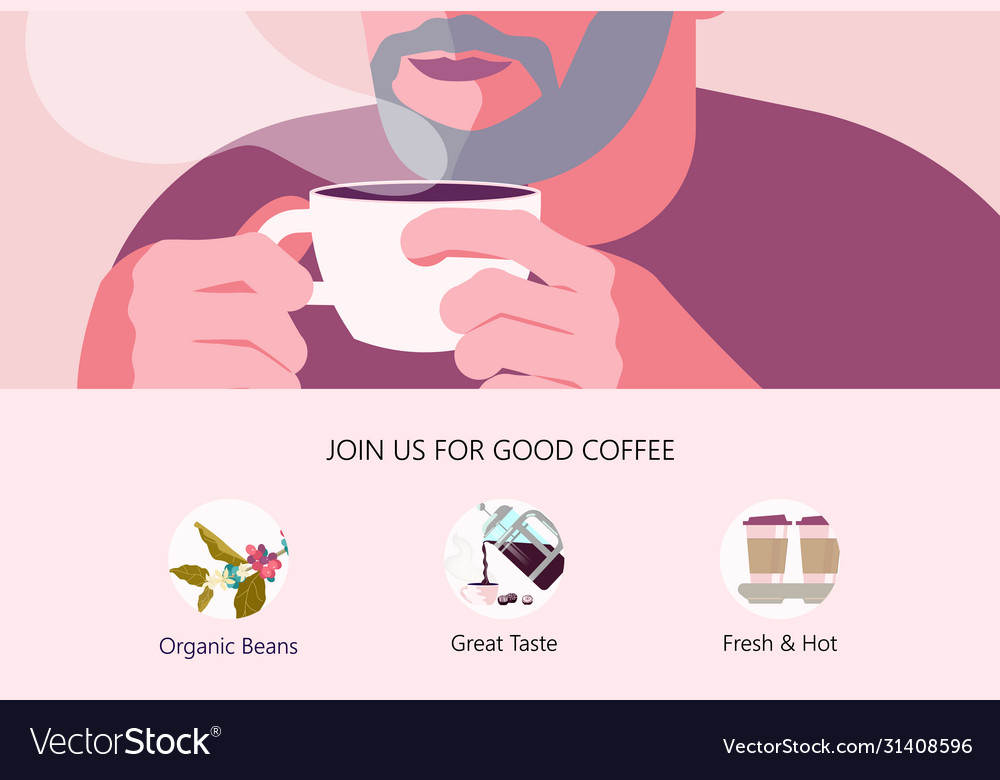 Old man with cup coffee