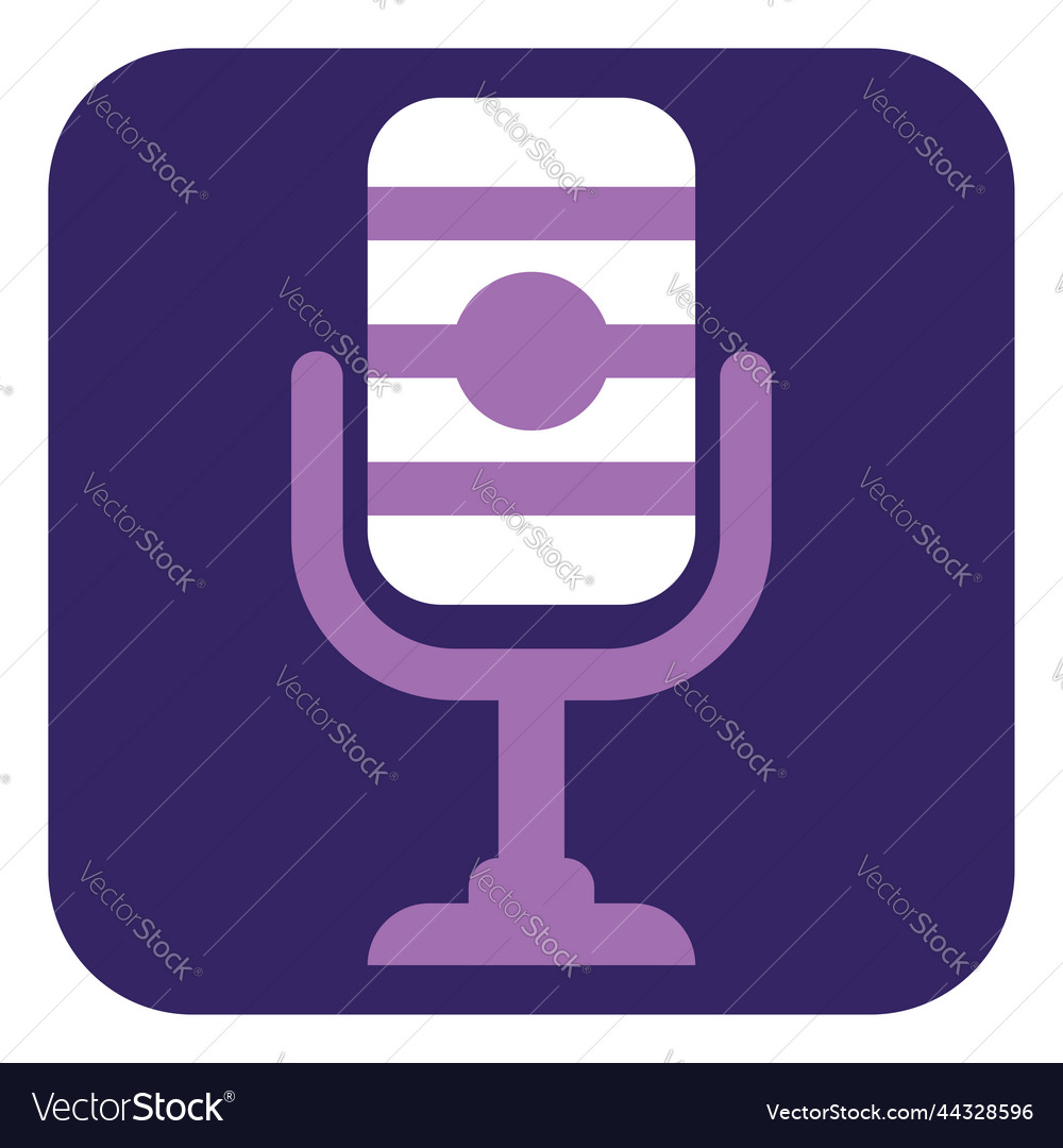 Podcast professional microphone on a white Vector Image