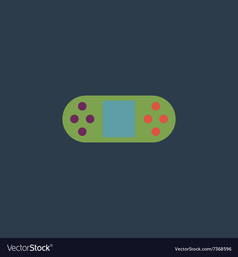 Portable video game console isolated