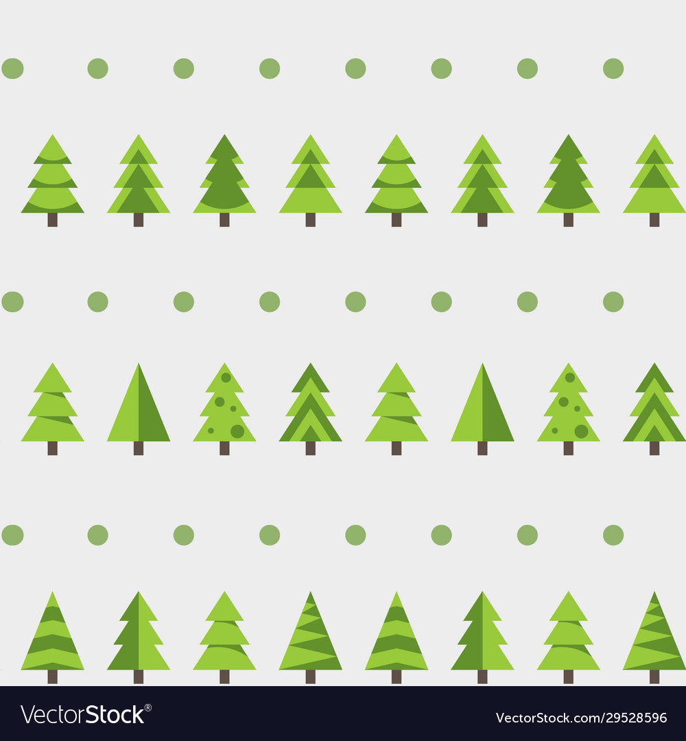 Seamless pattern with christmas trees on white