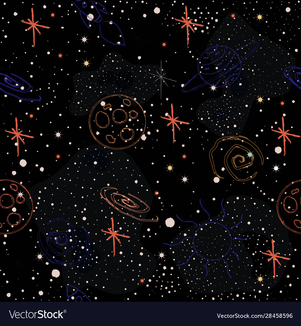 Seamless pattern with stars