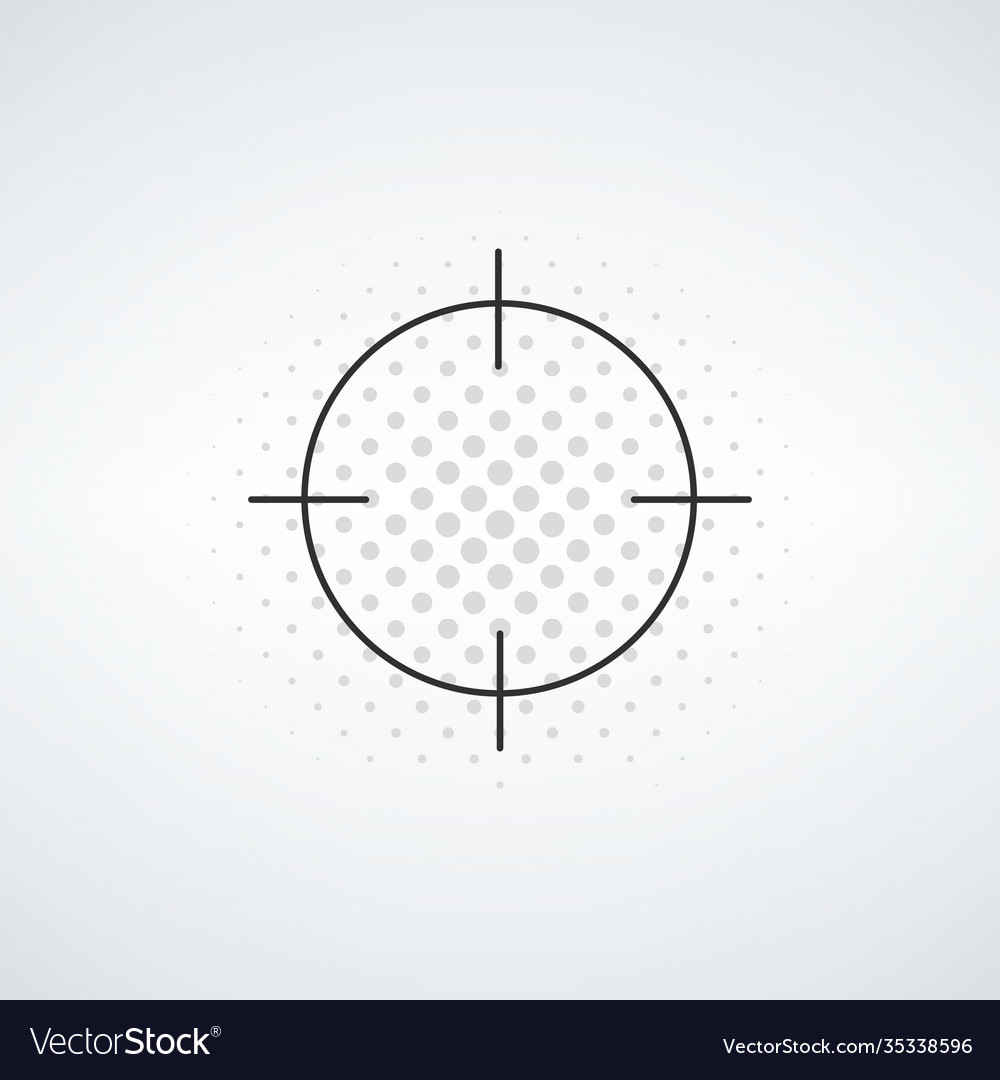 Target icon sight sniper symbol with dotted