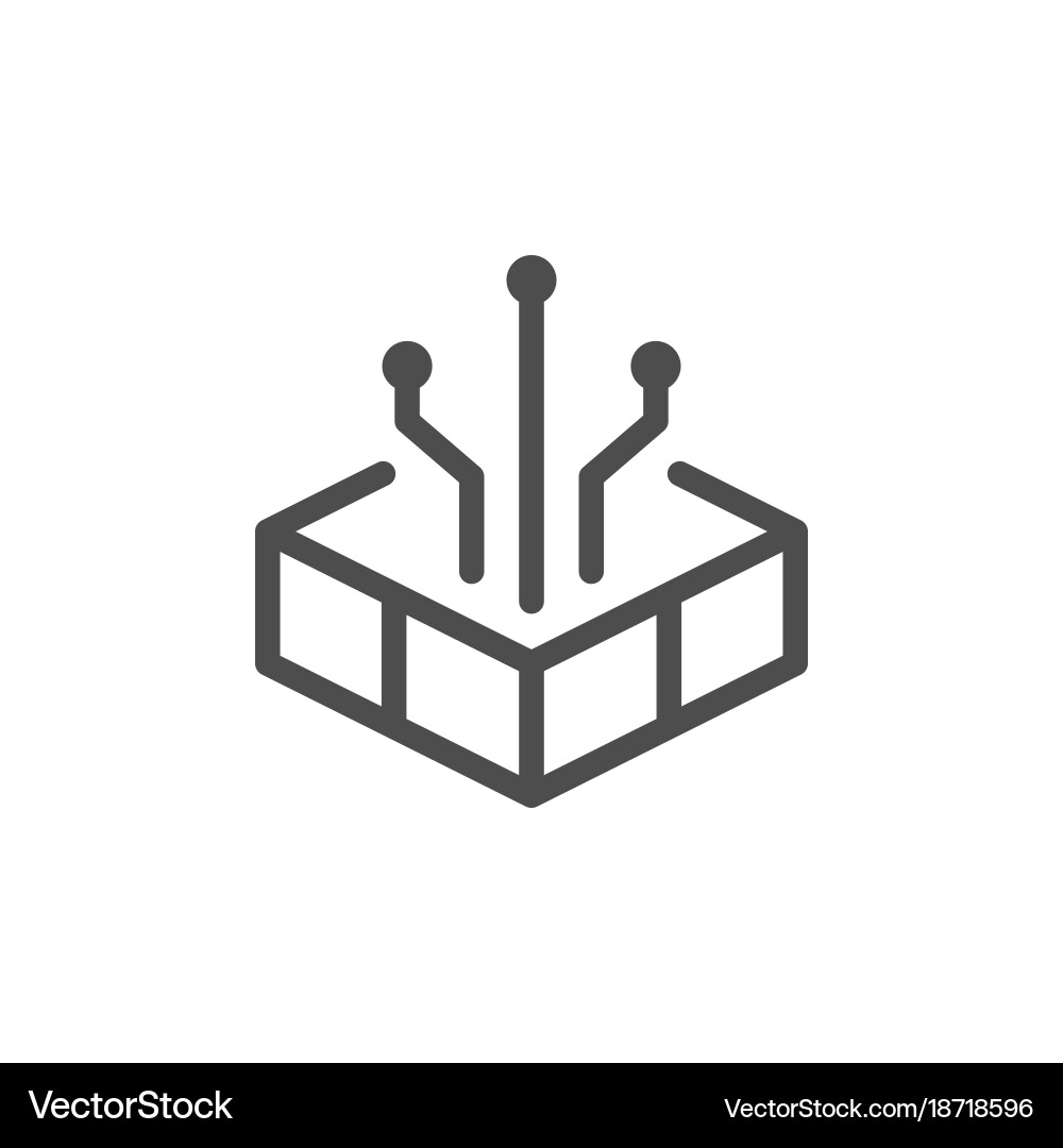 Technology line icon Royalty Free Vector Image