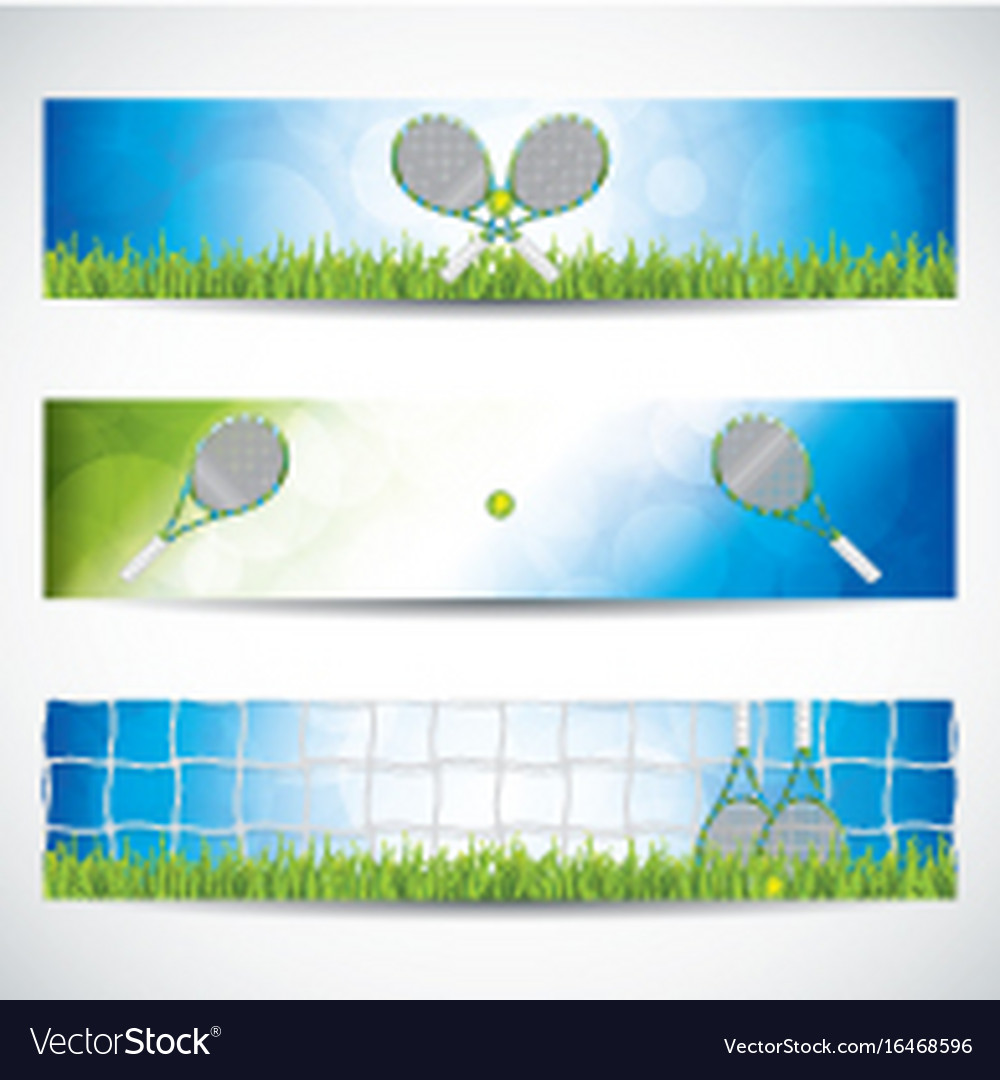 Tennis banners Royalty Free Vector Image - VectorStock