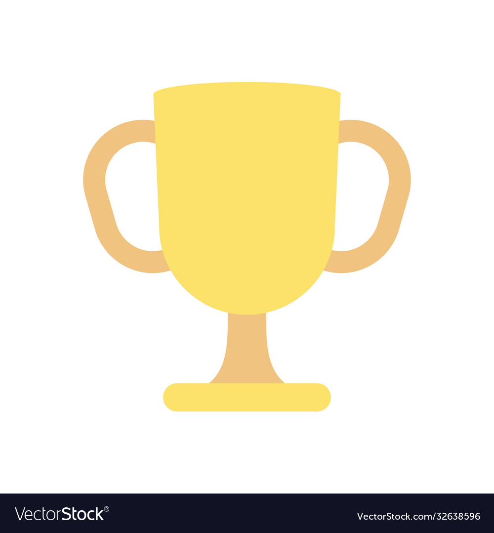 Trophy cup icon flat style Royalty Free Vector Image