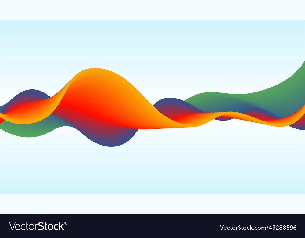 Vibrant colorful dynamic modern fluid wave